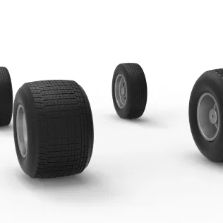 Wheel Set of Dirt Silver Crown Car Scale 1:25 - Model thumbnail 8