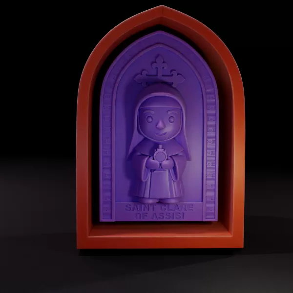 Saint Clare of Assisi Chibi Printable 3D Model - Model preview 5