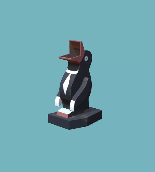 Penguin garbage can - Model preview 1