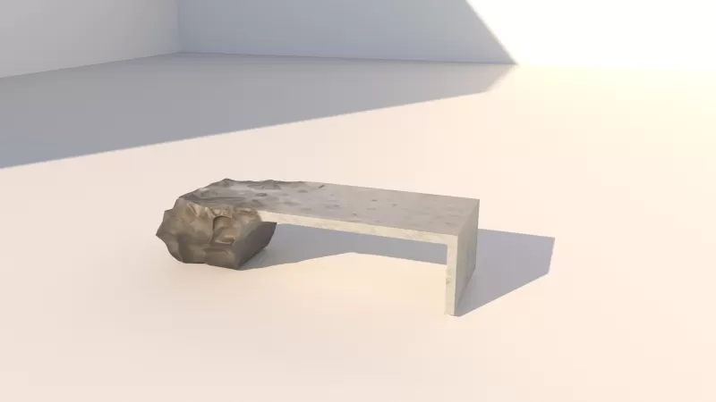 Stone seat / Stone bench - Model preview 1