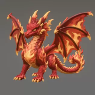 🔥 Inferno Flame Dragon STL File for 3D Print - Model thumbnail 5