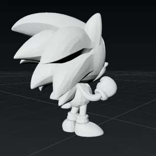 🌀 Sonic Chibi – Modelo 3D del Erizo Más Rápido - Model thumbnail 3