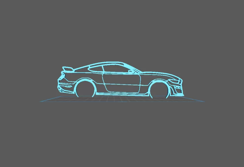 Ford - Mustang GT 500 Wall Art - Model preview 2