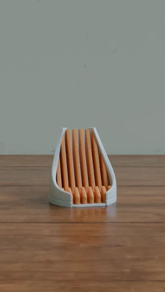 Cyberpunk Phone Stand – Futuristic 3D Printed Smartphone Dock & - Model preview 1