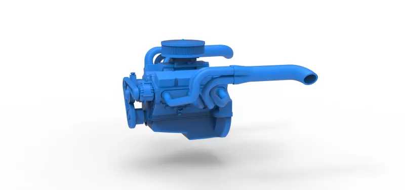 Engine of New Zealand Vintage Stock car Scale 1:25 - Model preview 1