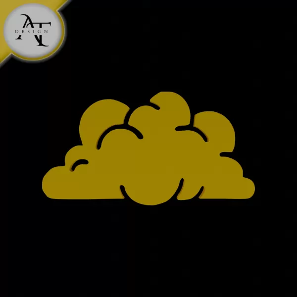 Simple Cloud Symbol - 2D Art - Model preview 1