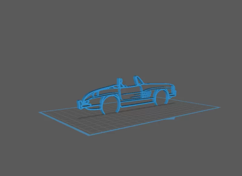 Mercedes - 300 SL Roadster Wall Art - Model preview 2