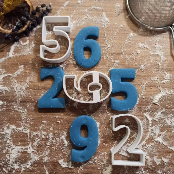 Numbers Cookie Cutter Set, Clay-Fondant Cutters, Birthday Cookie - Model preview 1