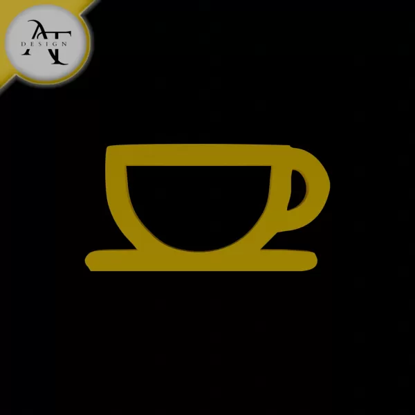 Simple Coffee Cup Symbol - 2D Art - Model preview 1
