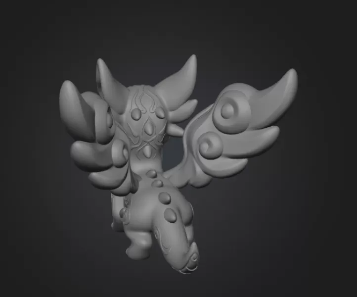 Mystic Wind Dragon STL File 3D Printable - Model preview 9