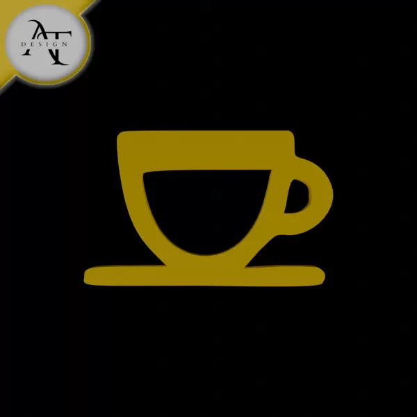 Simple Coffee Cup Symbol - 2D Art - Model preview 1