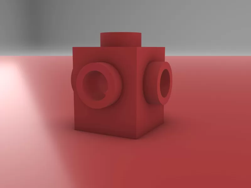 LEGO Brick 1X1 with Knobs on 3 Sides - Model preview 1