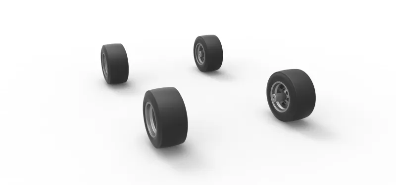 Wheel Set of 350 Supermodified Scale 1:25 - Model preview 9