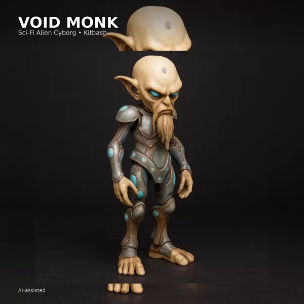 Alien & Fantasy Character Pack (10) — High-Poly Kitbash Bundle - Model preview 4