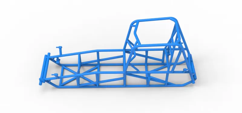 Frame of Vintage Dirt Silver Crown Car Scale 1:25 - Model preview 7