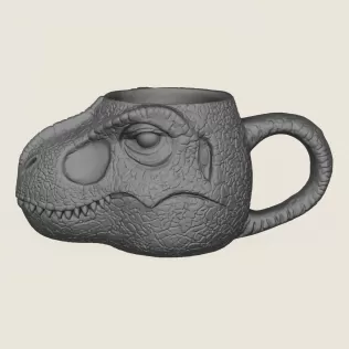 Dinosaur Milk Coffee Mug - Model thumbnail 4