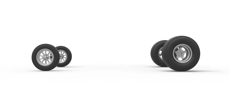 Wheel Set of Gasser Version 2 Scale 1:25 - Model preview 4