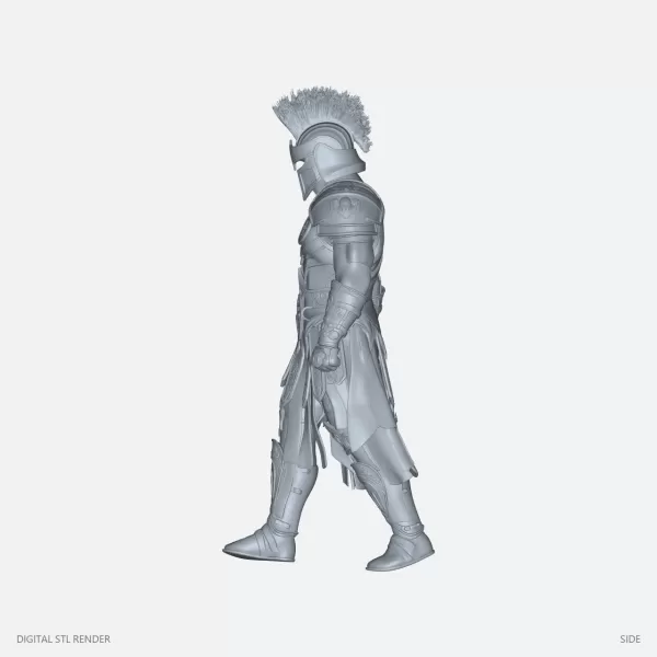 Crested Sword Legionnaire Statue - STL - Model preview 3