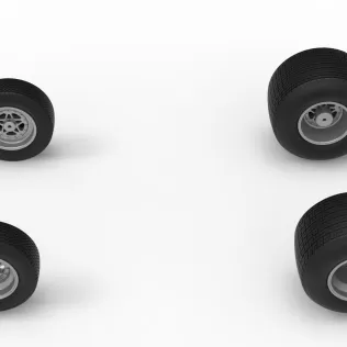 Wheel Set of Dirt Silver Crown Car Scale 1:25 - Model thumbnail 5