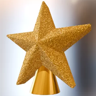 Textured Christmas Stars Kit – 3D STL Files + Blender (Editable - Model thumbnail 5