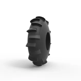 Dirt dragster rear tire at speed Scale 1:25 - Model thumbnail 3