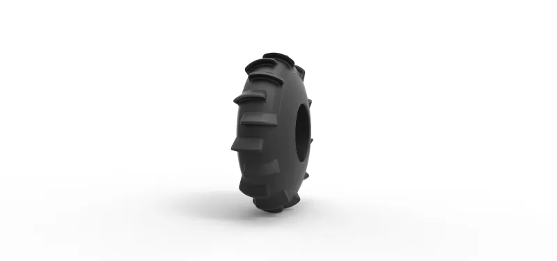 Dirt dragster rear tire at speed Scale 1:25 - Model preview 3