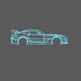Mercedes - AMG GT Black Series Wall Art