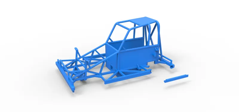 Frame of New Zealand Ministock car Version 2 Scale 1:25 - Model preview 12