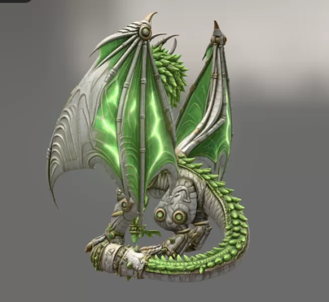 Verdant Arcane Dragon STL File for 3D Print - Model preview 10