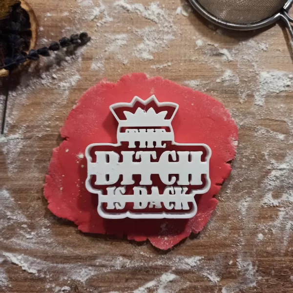 The Bitch is Back Divorced Cookie Cutter, Funny Divorce Figure - Model preview 6