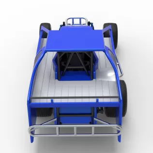 Northeast Dirt Modified stock car Version 2 Scale 1:25 - Model thumbnail 17