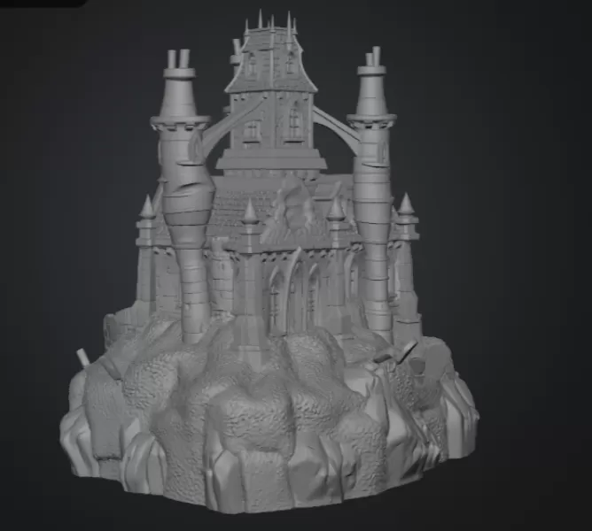 Shadowspire Gothic Manor STL File for 3D Print - Model preview 13