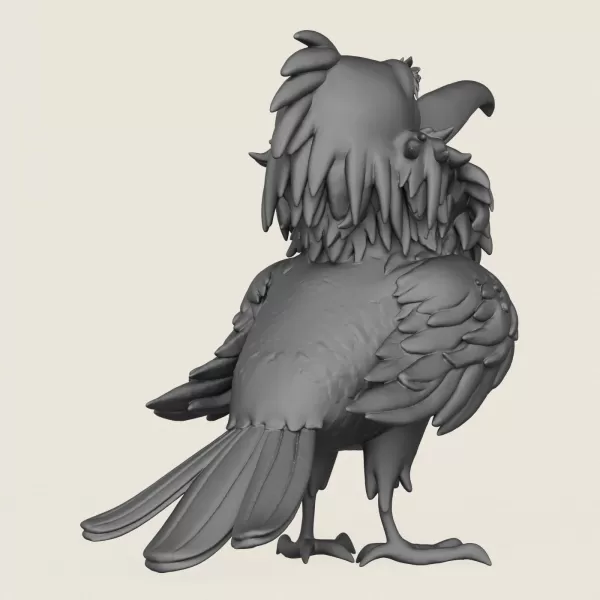 Cartoon Toy Bird Print Ready 3D Model - Model preview 5