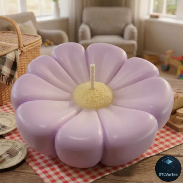 Daisy Floral 3D Printing Model - Model preview 1