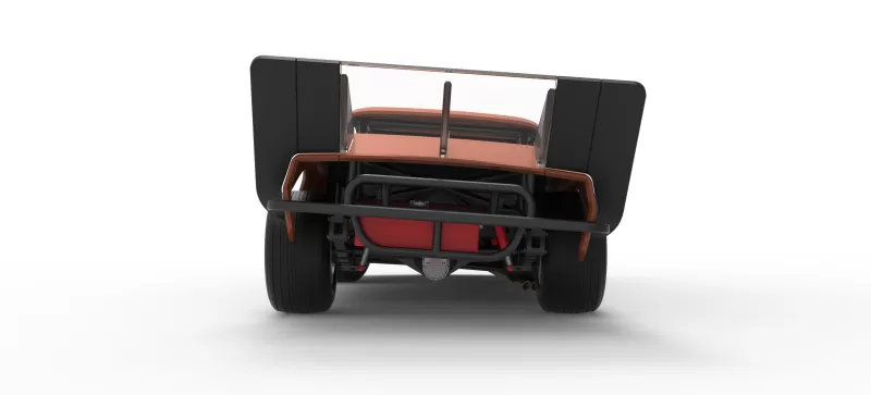 Vintage Dirt late model Race car V4 while turning Scale 1:25 - Model preview 16