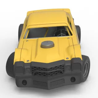 Vintage Dirt late model Race car V2 while turning Scale 1:25 - Model thumbnail 8
