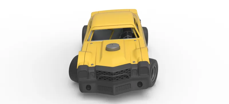 Vintage Dirt late model Race car V2 while turning Scale 1:25 - Model preview 8