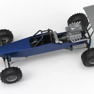 Vintage Mud dragster Scale 1:25 - Model thumbnail 4