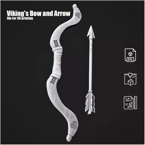 Viking Bow & Arrow #RoZ - Model preview 8