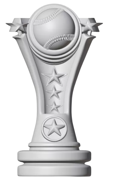 Premium 3D Printable Baseball Trophy Files Ready 3D print model - Model preview 7