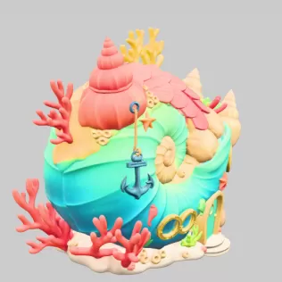 Ocean Shell House – STL File for 3D Printing - Model thumbnail 9