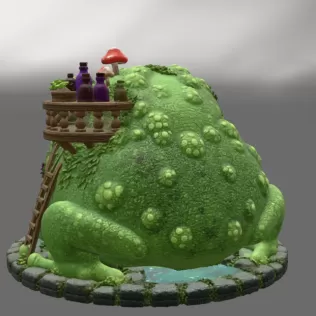 Frog Alchemist Apothecary STL File for 3D Print - Model thumbnail 5
