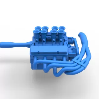 Engine V8 for Supermodified race car Version 3 Scale 1:25 - Model thumbnail 16