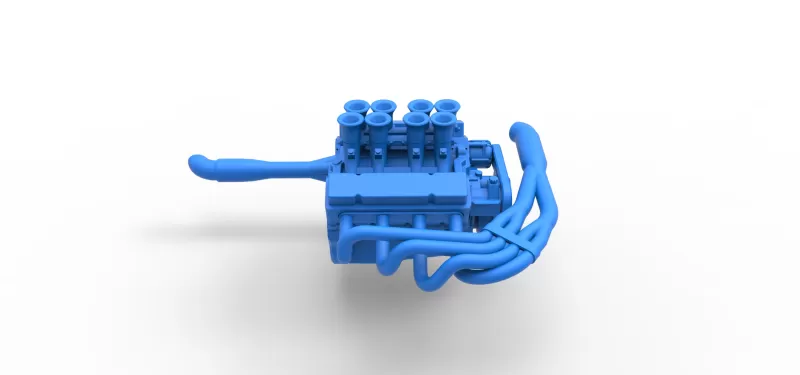 Engine V8 for Supermodified race car Version 3 Scale 1:25 - Model preview 16