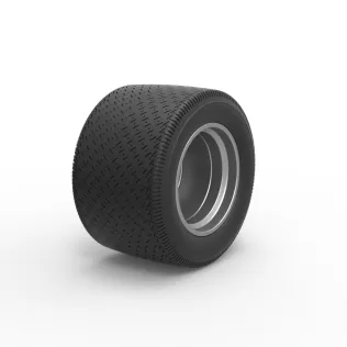 Wheel from Asphalt Modified stock car Version 6 Scale 1:25 - Model thumbnail 2