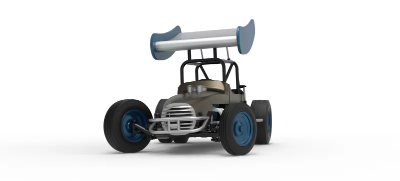 Vintage Winged Supermodified for Dirt while turning V2 1:25 - Model preview 6