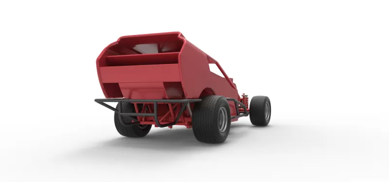 Vintage Dirt Modified stock car Version 4 Scale 1:25 - Model preview 19