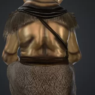 Orc sitzend mit grossen zähnen - Model thumbnail 3