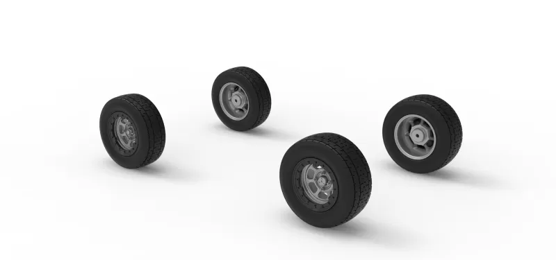 Wheel Set of Mod Lite Race car Version 2 Scale 1:25 - Model preview 6