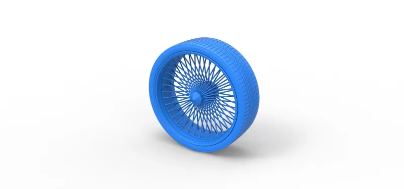 30 inch Wire wheel of Donk car Scale 1:25 - Model preview 15